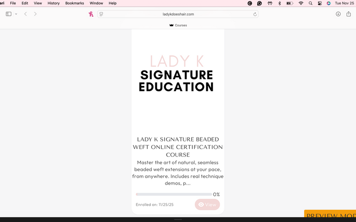 Lady K Signature Beaded Weft Online Certification Course (Kit not included)